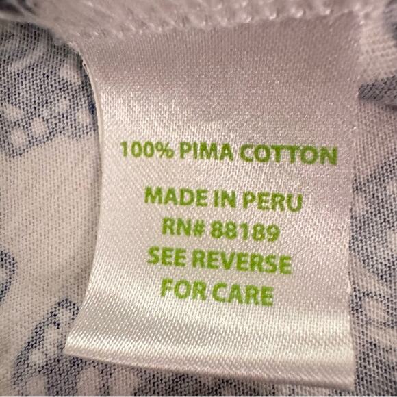 Lilly Pulitzer 100% Pima Cotton Elephant Brass Button Blouse Size Small S b73 - Picture 4 of 5